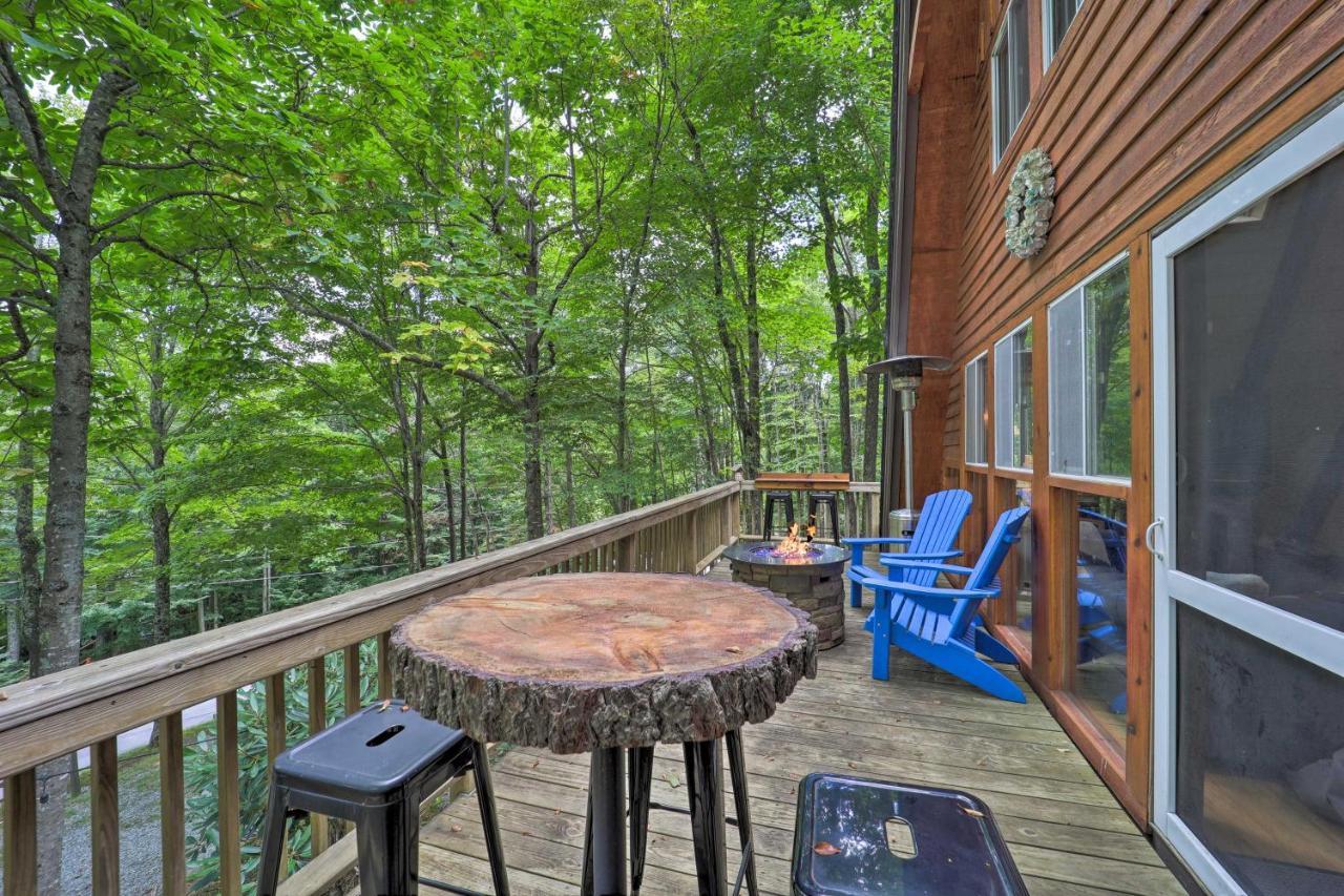 A-Frame Cabin With Hot Tub 1 Mi To Beech Mountain! Kültér fotó