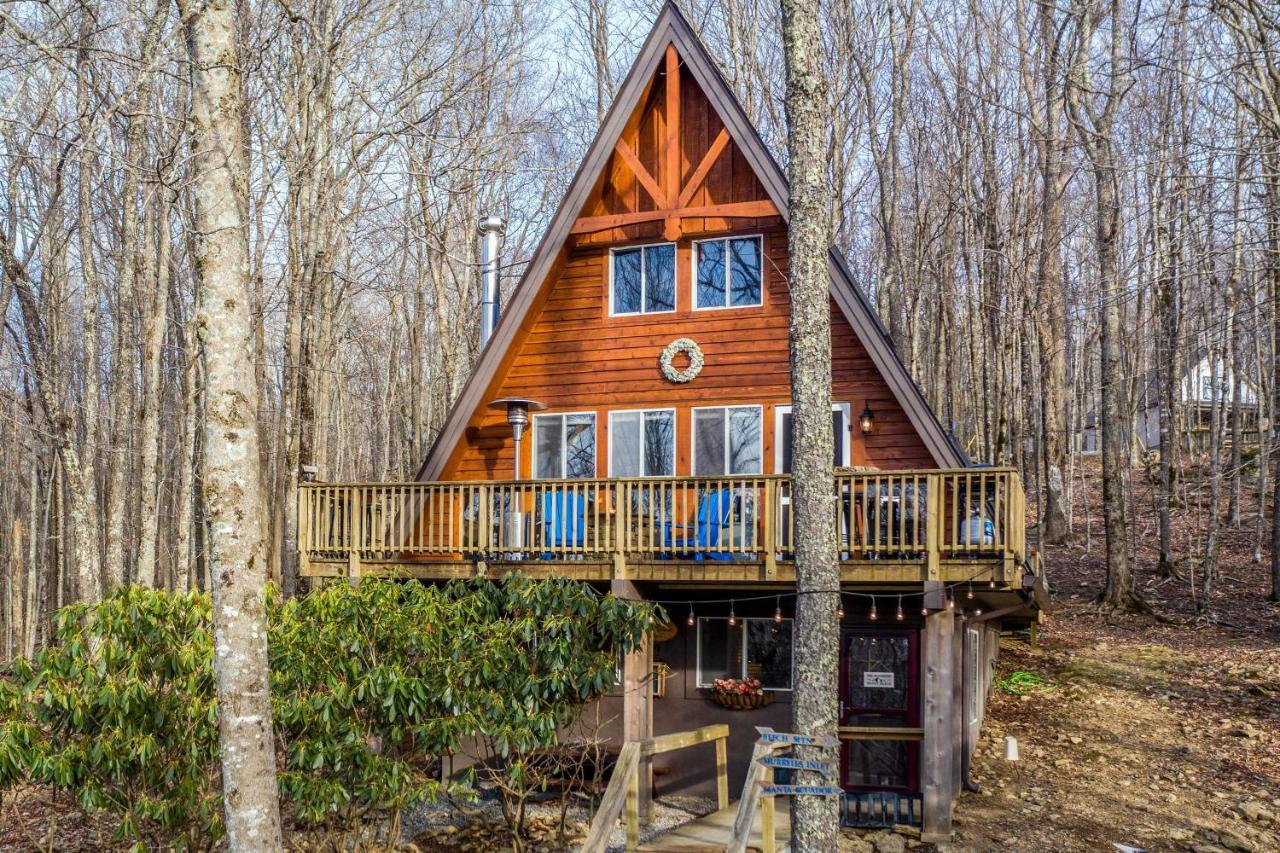 A-Frame Cabin With Hot Tub 1 Mi To Beech Mountain! Kültér fotó