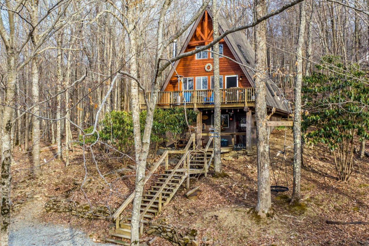 A-Frame Cabin With Hot Tub 1 Mi To Beech Mountain! Kültér fotó