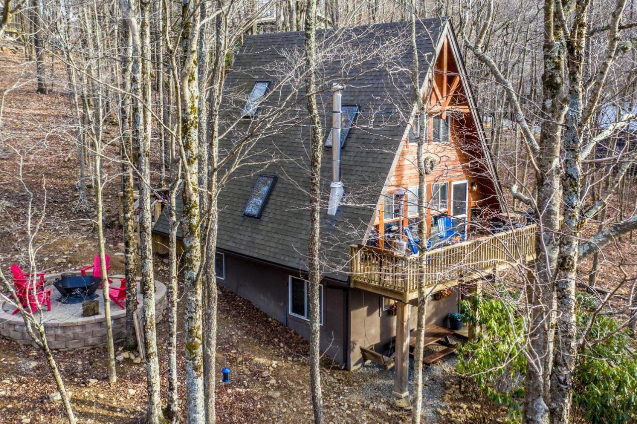 A-Frame Cabin With Hot Tub 1 Mi To Beech Mountain! Kültér fotó